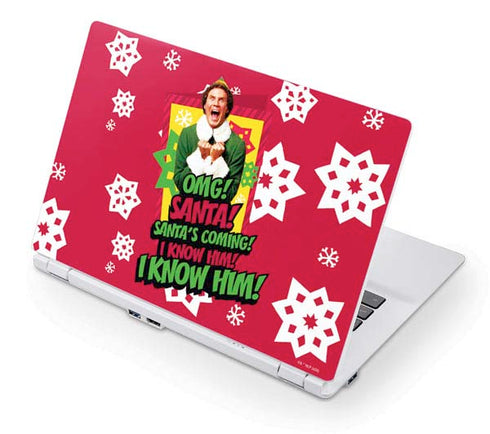 Elf OMG Santas Coming Acer Chromebook Skin
